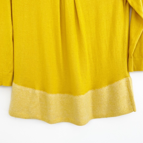 Anthropologie Angel of The North Golden Yellow Cashmere Blend Sweater Size M - Picture 9 of 16